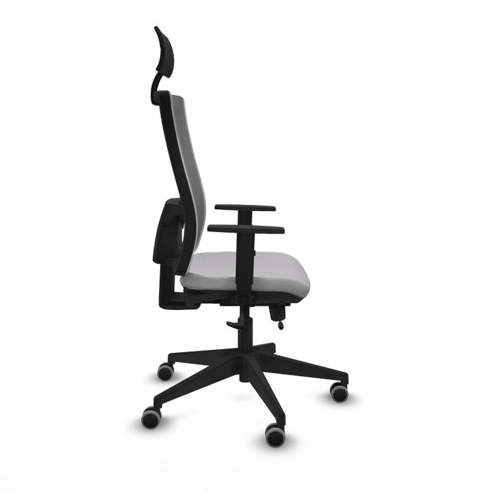 Piqueras y Crespo Chaise de Bureau avec Appui-tête 1D066G1 Gris clair
