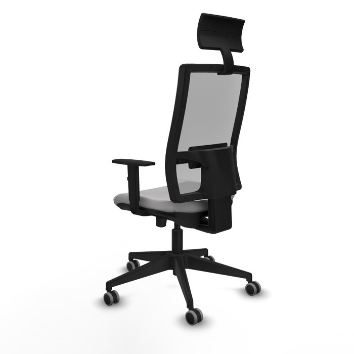 Piqueras y Crespo Chaise de Bureau avec Appui-tête 1D066G1 Gris clair