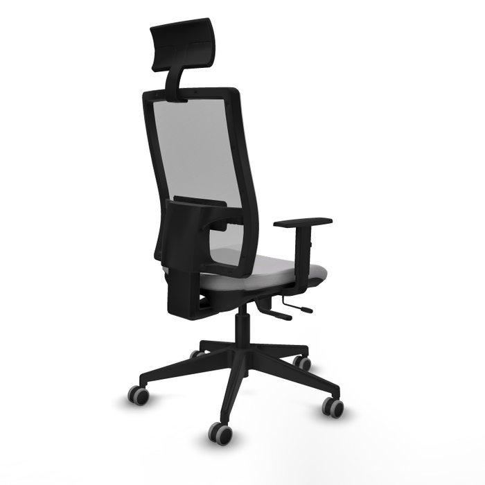 Piqueras y Crespo Chaise de Bureau avec Appui-tête 1D066G1 Gris clair