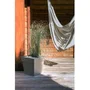 EDA - Pot de fleurs carré Toscane 50 cm, extérieur/intérieur, 87 L, 49.5 x 49.5 x H.52.5 cm, couleur taupe, traité anti-UV et résistant au gel, fabrication française, garantie 7 ans