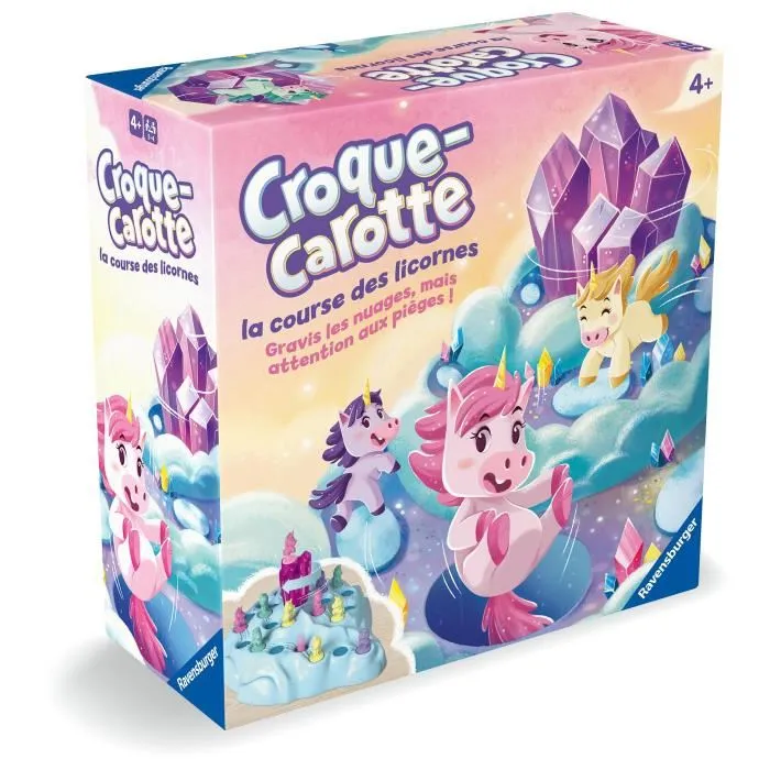 Ravensburger 22798 Croque Carotte Licorne - Jeu de société pour enfants dès 4 ans, jeu de parcours familial