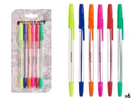 PINCELLO Set de 6 stylos fluo normaux