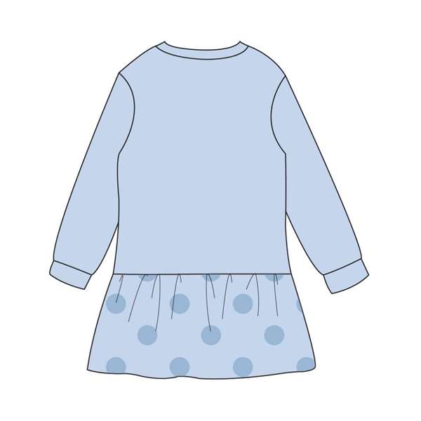 Cerdá - Vestido French Terry Bluey 4 Años, Robe en French Terry, Bleu Clair, Taille 4 ans