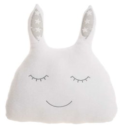 Creaciones Llopis - Protège-bébé pour lit avec motif lapin polaire blanc - 36 x 34 cm