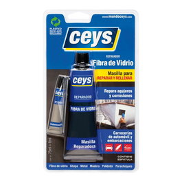 CEYS Mastic de carrosserie avec fibre de verre 75+8ml