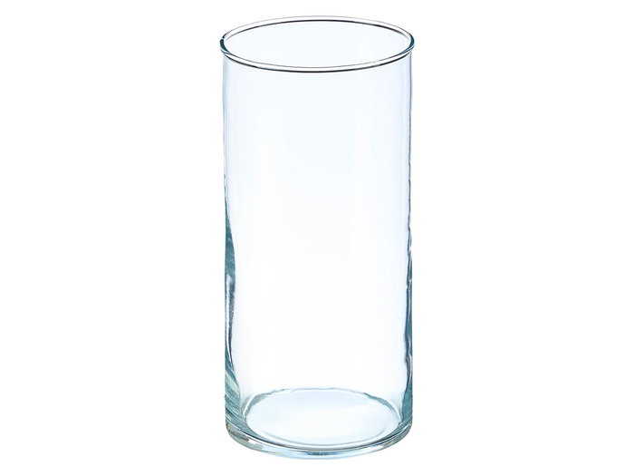 GIFTDECOR Vase Cylindre en Verre Transparent 12cm x 26cm