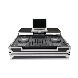 Magma Dj-Controller Workstation Xdj-Az / Xdj-Xz Flight Case Contreplaqué 9 mm Aluminium avec Roues et Plateforme Portable - Protection DJ