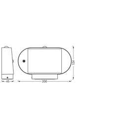 Ledvance Endura Style Oval Wall Sensor LED 4W 380Lm 3000K IP44