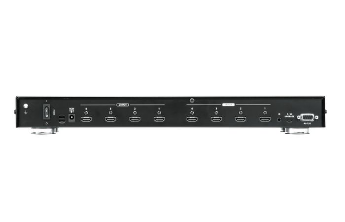 Aten Commutateur matriciel HDMI 4K 4x4 VM0404HA - Support UHD/DCI 4K 60Hz, contrôle IR/RS-232, pour salles de classe et auditoriums
