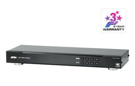 Aten Commutateur matriciel HDMI 4K 4x4 VM0404HA - Support UHD/DCI 4K 60Hz, contrôle IR/RS-232, pour salles de classe et auditoriums