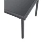 Sabaideco Salon de jardin CEBU en acier pour 4 personnes, canapé + 2 fauteuils + table basse, design moderne gris