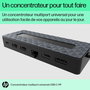 HP Hub Multiport USB-C Universel - Concentrateur 7 ports avec HDMI, DisplayPort, Passthrough pour 2 écrans 4K - Compatible PC USB-C