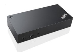 Lenovo - Hub de Bureau USB-C 90W avec VGA, DisplayPort, USB 3.0/2.0, RJ-45 - 290 g