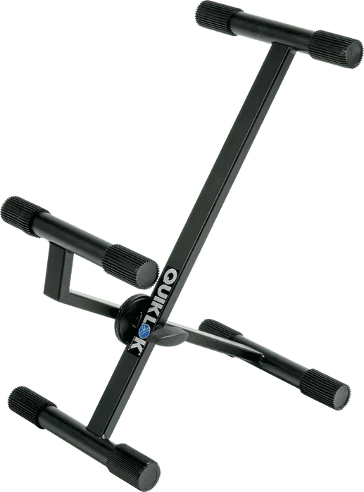 QUIKLOK Soporte para amplificador con ajuste de ángulo - Bajo perfil, noir, acier, pliable, réglable en hauteur 210-472 mm, charge max 33,9 kg