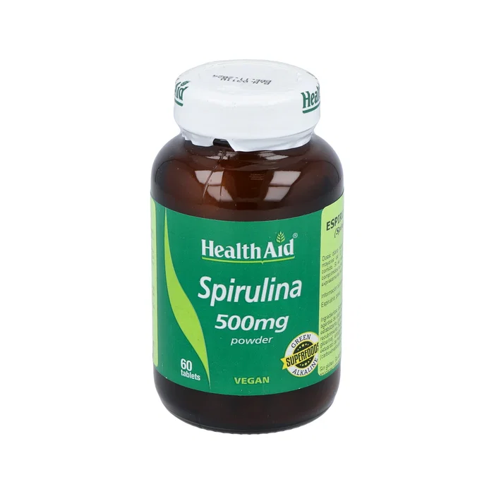 Health Aid Spirulina 60 Comprimés Complément Alimentaire Végétalien Health Aid Spirulina 60 Comprimés Complément Alimentaire Végétalien
