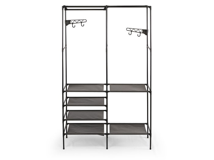 Kipit Armario Organizador Doble Percha 52x28x8 cm Noir Métal Plastique PP Tissu (Set de 6) Kipit Armario Organizador Doble Percha 52x28x8 cm Noir Métal Plastique PP Tissu (Set de 6)