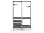 Kipit Armario Organizador Doble Percha 52x28x8 cm Noir Métal Plastique PP Tissu (Set de 6)