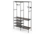 Kipit Armario Organizador Doble Percha 52x28x8 cm Noir Métal Plastique PP Tissu (Set de 6)