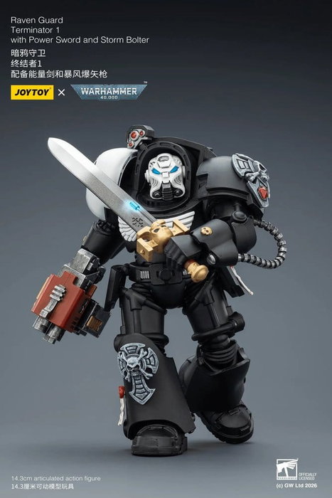 Joy Toy (CN) Warhammer 40,000 Raven Guard Terminator avec épée de puissance et bolter de tempête Joy Toy (CN) Warhammer 40,000 Raven Guard Terminator avec épée de puissance et bolter de tempête