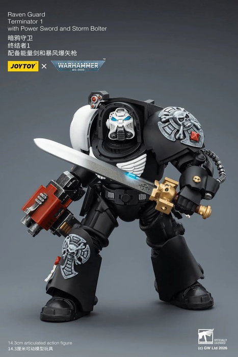 Joy Toy (CN) Warhammer 40,000 Raven Guard Terminator avec épée de puissance et bolter de tempête Joy Toy (CN) Warhammer 40,000 Raven Guard Terminator avec épée de puissance et bolter de tempête