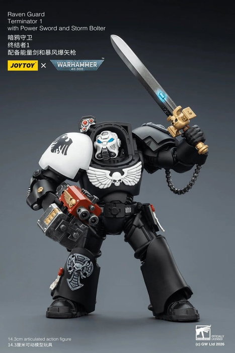 Joy Toy (CN) Warhammer 40,000 Raven Guard Terminator avec épée de puissance et bolter de tempête Joy Toy (CN) Warhammer 40,000 Raven Guard Terminator avec épée de puissance et bolter de tempête
