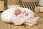Muñecas Arias Muñeca Elegance Babyto - Poupée de poids en rose avec couverture, peluche anti-stress 35 cm