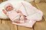 Muñecas Arias Muñeca Elegance Babyto - Poupée de poids en rose avec couverture, peluche anti-stress 35 cm