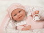 Muñecas Arias Muñeca Elegance Babyto - Poupée de poids en rose avec couverture, peluche anti-stress 35 cm