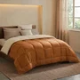 Toison D'Or HUDSON - Couette Légère Microfibre - Ocre & Galet - 220 x 240