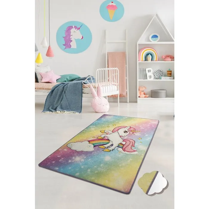 Tapis enfant Licorne 140 x 190 cm
