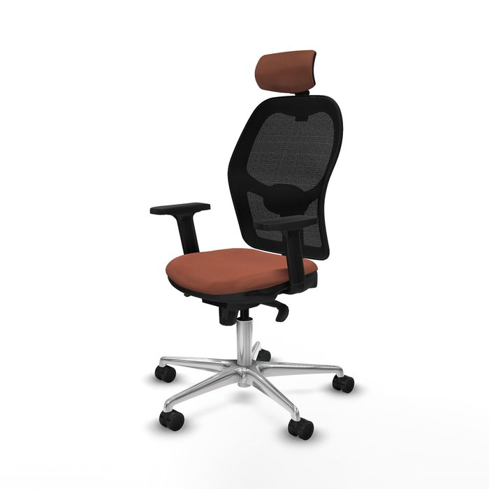 Piqueras y Crespo Chaise de Bureau avec Appui-tête Jorquera 2D086N2 Marron Noir Piqueras y Crespo Chaise de Bureau avec Appui-tête Jorquera 2D086N2 Marron Noir