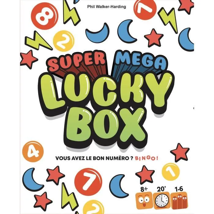 Asmodee - Super Méga Lucky Box - Jeu de société de cartes et de grilles avec pouvoirs - Version française