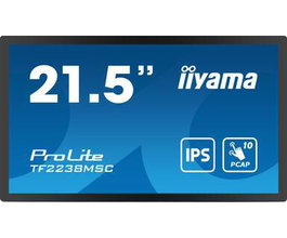 iiyama ProLite TF2238MSC-B1 - Moniteur tactile PCAP 10 points Open Frame 21,5" IPS - Verre bord à bord avec revêtement anti-traces - Châssis métal - DisplayPort, HDMI, USB Hub