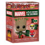 Funko Calendrier de l'Avent 12 Jours Marvel avec 12 Pocket Pop! - Groot, She-Hulk, Lobezno, Spider-Man