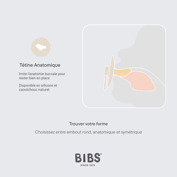 Bibs Sucette bébé Colour Taille 2 Blush Vanille - Pack de 2, Phosphorescente