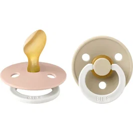 Bibs Sucette bébé Colour Taille 2 Blush Vanille - Pack de 2, Phosphorescente