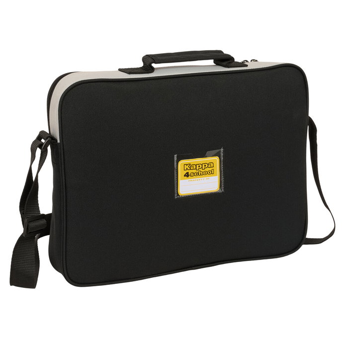 Cartable Kappa Grey Noir Gris 38 x 28 x 6 cm