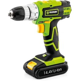Fieldmann FDV 10301-A Perceuse-visseuse à percussion sans fil 14,4 V 2 vitesses (0-400/1400 tr/min) avec batterie Li-Ion 1,5 Ah, couple 30 Nm et éclairage LED - 1,2 kg