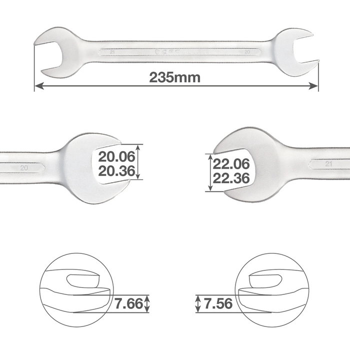 GSC Evolution Clé anglaise fixe 20 et 21mm
