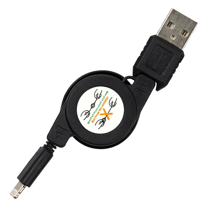 Be Mix Câble de Charge Type C 6A Rétractable 1 m