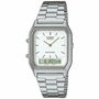 Montre Unisexe Casio AQ-230A-7DMQYES Blanc Argenté (Ø 38,5 mm) (Ø 29 mm)