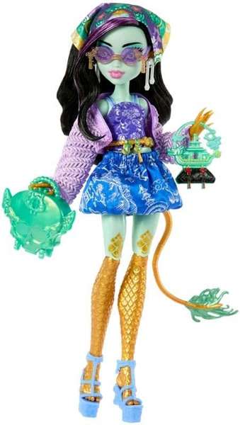 Mattel - Poupée Monster High Skulltimate Secrets Series 7 Jinafire, inclut plus de 19 surprises