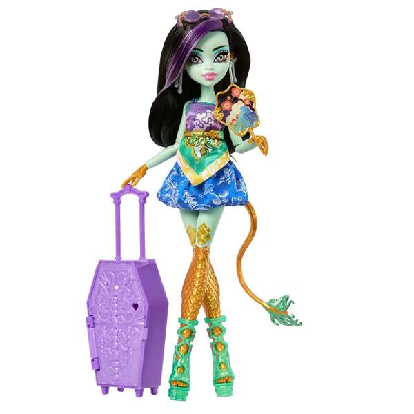 Mattel - Poupée Monster High Skulltimate Secrets Series 7 Jinafire, inclut plus de 19 surprises