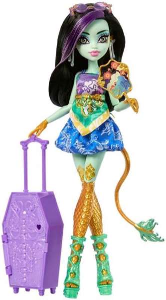 Mattel - Poupée Monster High Skulltimate Secrets Series 7 Jinafire, inclut plus de 19 surprises