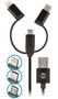 FOREVER CC-03 Chargeur voiture dual USB 3.6A avec câble 3 en 1 3A