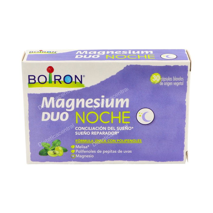 Boiron Magnesium Duo Noche 30 capsules - Aide à la conciliation du sommeil, complément alimentaire nocturne Boiron Magnesium Duo Noche 30 capsules - Aide à la conciliation du sommeil, complément alimentaire nocturne