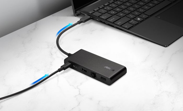 Asus Dual 4K USB-C Dock - Station d'accueil avec 2 sorties 4K, Power Delivery 100W, 10 Gb/s, Gigabit Ethernet, USB-C et USB-A