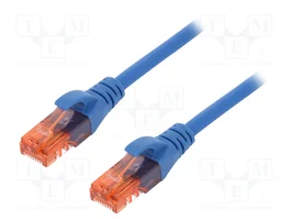 DIGITUS Cordon de raccordement Cat 6 U/UTP RJ45, 3m, bleu