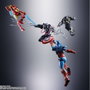 Tamashii Nations SH Figuarts Marvel Tech-On Avengers Figurine Wolverine Venom Symbiote avec Effets Métalliques et Accessoires