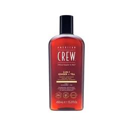American Crew 3-in-1 Ginger + Tea Shampooing, après-shampooing et gel douche 450 ml